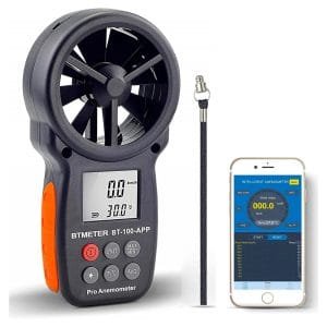 Anemómetro BTMETER Medidor viento portátil BT-100APP a